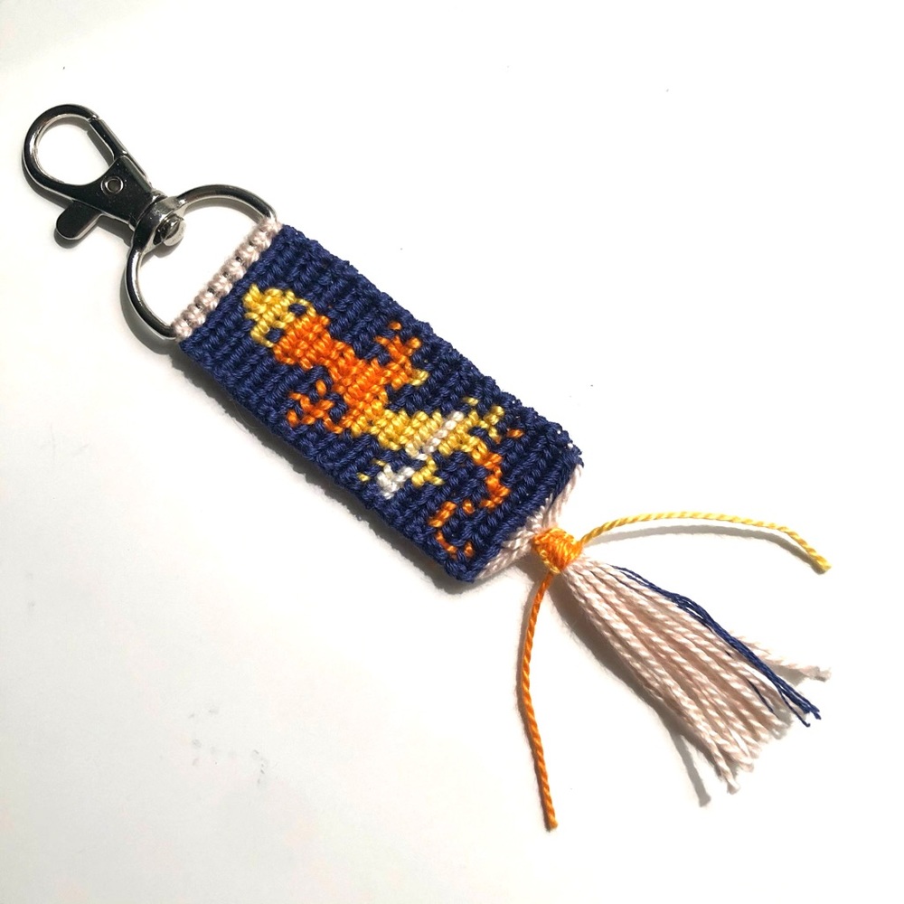 Handmade Lizard Multicolored Friendship Bracelet Keychain ADD TO YOUR BUNDLE!